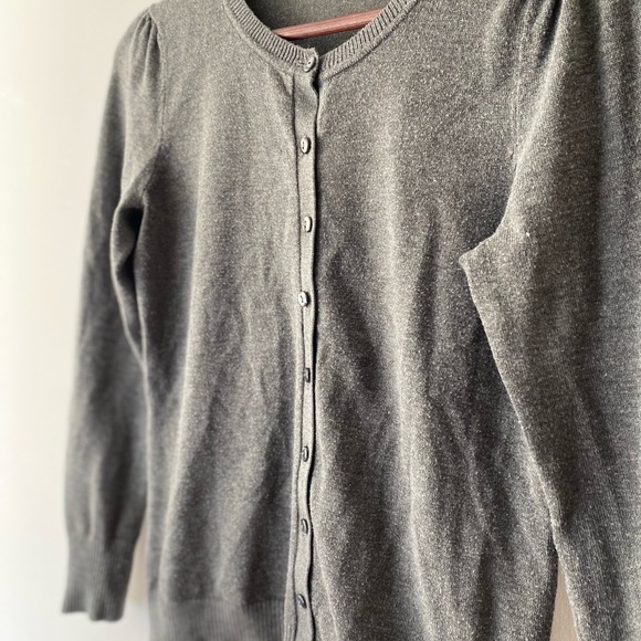 3/$25 Spense light weight button up grey cardigan Small - Picture 2 of 5